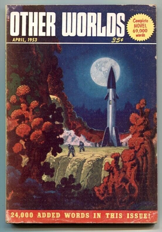 Other Worlds Digest Pulp April 1953- rocket cover