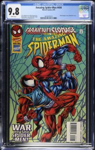 AMAZING SPIDER-MAN #404 (1995) CGC 9.8 WP SPIDEY VS BEN REILLY BATTLE COVER kg
