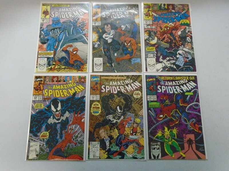 Amazing Spider-Man Comic Lot From #329-350 18 Different Average 8.0 VF (1990-91)