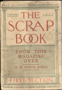 SCRAP BOOK-SEPT 1907-EARLY ISSUE---“STORIES OF MEN-WOMEN---PULP FICTION--MUN...