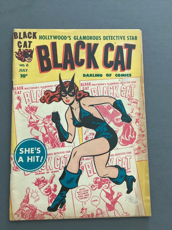 Black Cat Comics #6 (1947) Iconic Cover, Very very Rare.