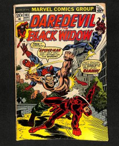 Daredevil #103 Daredevil Black Widow Spider-Man!