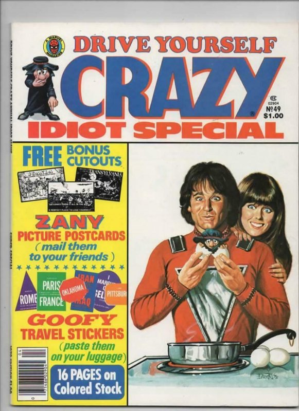 CRAZY #49 Magazine, VF/NM, Mork Robin Williams, Jaws, 1973 1979, more in store 