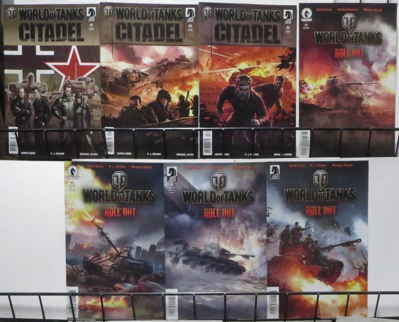 WORLD OF TANKS SAMPLER!(DARK HORSE)7 BOOKS- Citadel, Roll Out. VF-NM,Garth Ennis