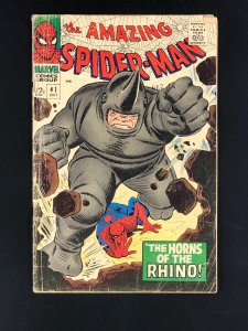 The Amazing Spider-Man #41 (1966) GD 1st Appearance of Rhino!