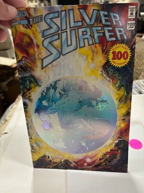 SILVER SURFER 100 vol. 3 VF+/NM January 1995 Ron Marz Nova Mephisto hologram cvr