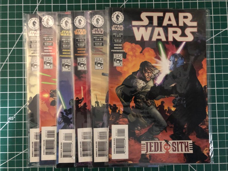 Star Wars: Jedi vs. Sith #1, 2, 3, 4, 5, 6 (2001) complete set
