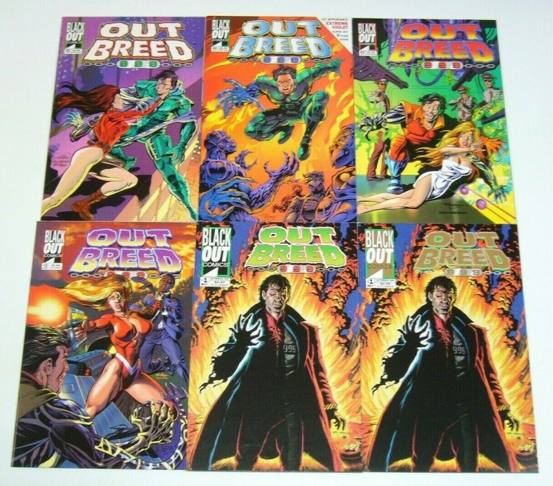 Outbreed 999 #1-5 VF/NM complete series + gold variant - Extreme Violet intro