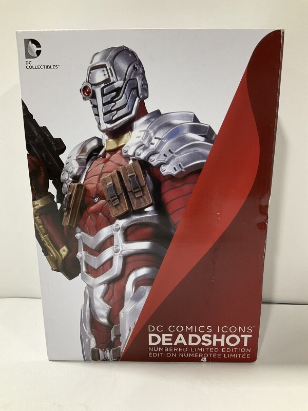 DC COMICS ICONS DEADSHOT STATUE DAVID GIRAUD LMTD 326/5200 W/BOX  