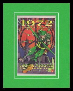 1992 Green Arrow Wonder Year 1972 Framed 11x14 ORIGINAL Vintage Advertisement