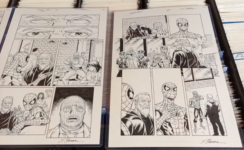 Venom #35 / #200 Page 22, 23 24, 26, 28 Original Comic Book Art Signed with COA