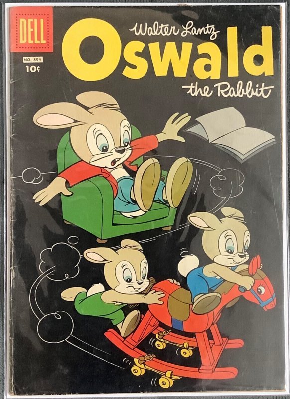 Four Color #894 (1958, Dell) Oswald the Rabbit. FN+
