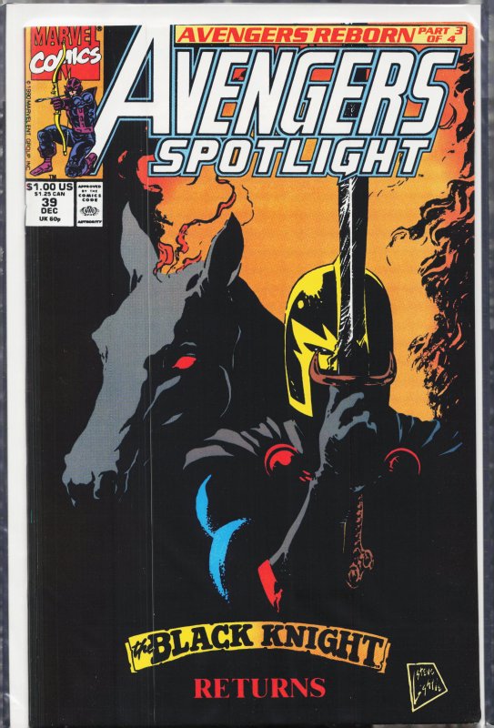 Avengers Spotlight #39 (1990) Black Knight