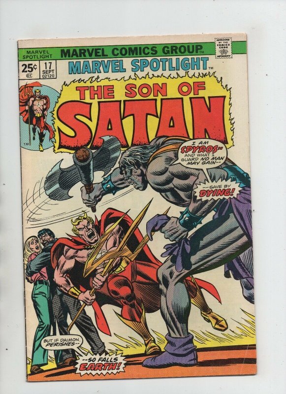 Marvel Spotlight #17 - Son of Satan - Shadow of the Serpent! - (Grade 5.5) 1974