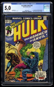 Incredible Hulk #182 CGC VG/FN 5.0 White Pages 2nd Appearance Full Wolverine!