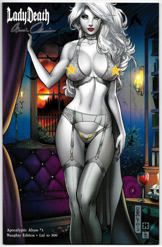 Lady Death Apocalyptic Abyss #1 Naughty Edition Ltd to 500 Signed w/COA (NM)