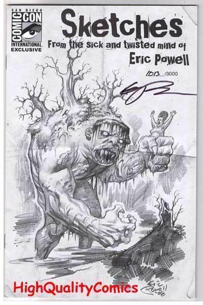 SKETCHES, SICK & TWISTED MIND, Signed by Eric Powell, NM, more EP in store