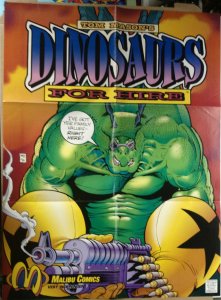 Dinosaurs for Hire retail Promo Poster 1992 18 x 25 by Malibu Comics