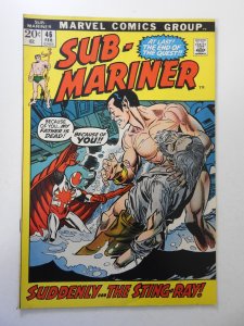 Sub-Mariner #46 (1972) VG- Condition cover detached top staple