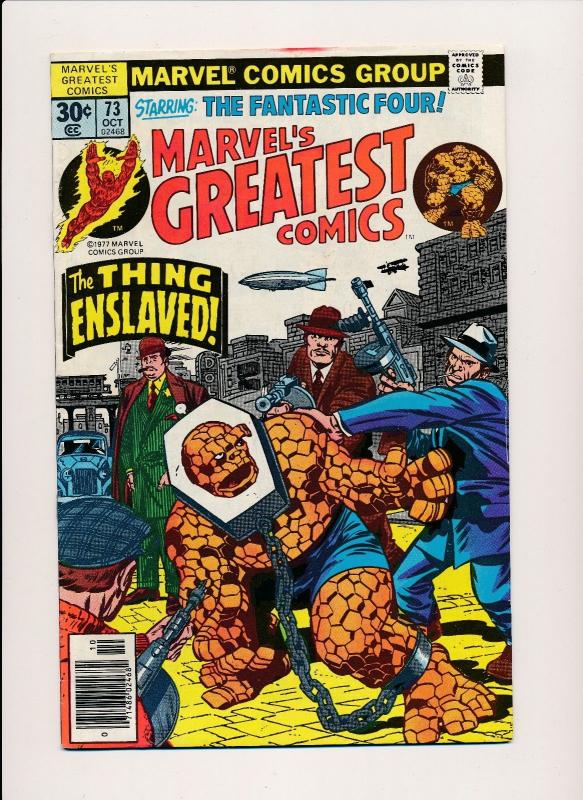 Marvel's Greatest Comics FANTASTIC FOUR #73 The Thing Enslaved ~ FN (HX607)