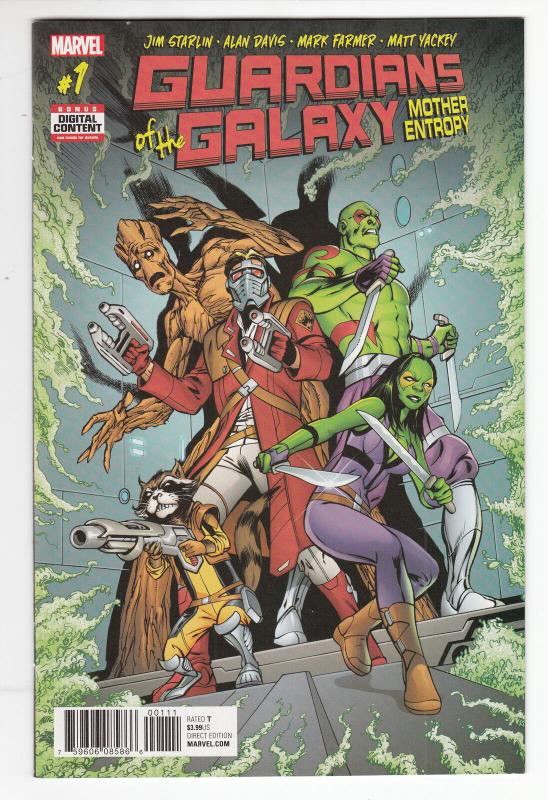 GUARDIANS OF GALAXY MOTHER ENTROPY (2017 MARVEL) #1 NM