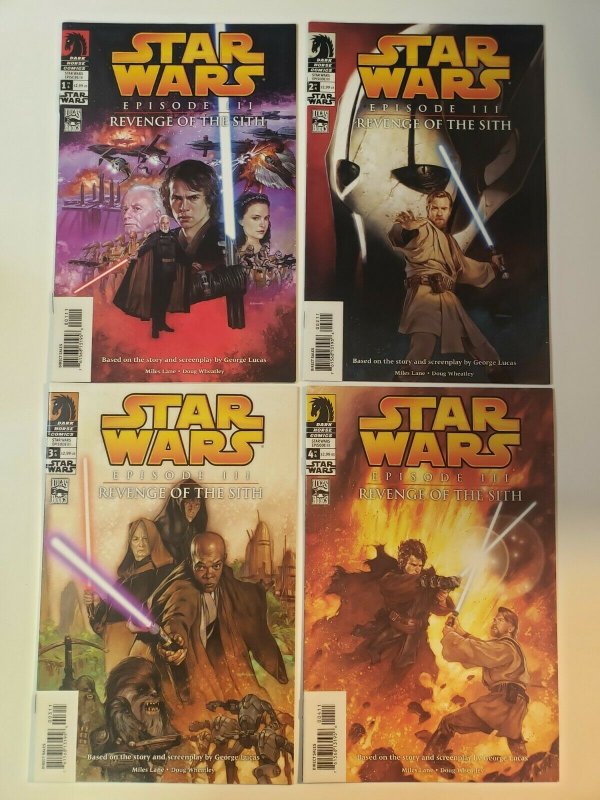 Star Wars Episode 3 Revenge of the Sith #1-4 Complete Set VF Dark Horse Comics 