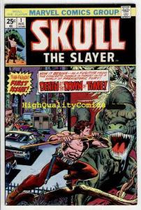 SKULL the SLAYER 1, Death at Dawn, VF, 1975, Gil Kane, Origin, Dinosaurs