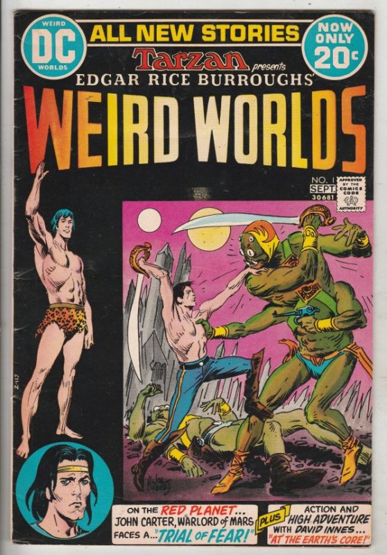 Weird Worlds #1 (Aug-72) VF High-Grade John Carter Warlord of Mars, David Innes