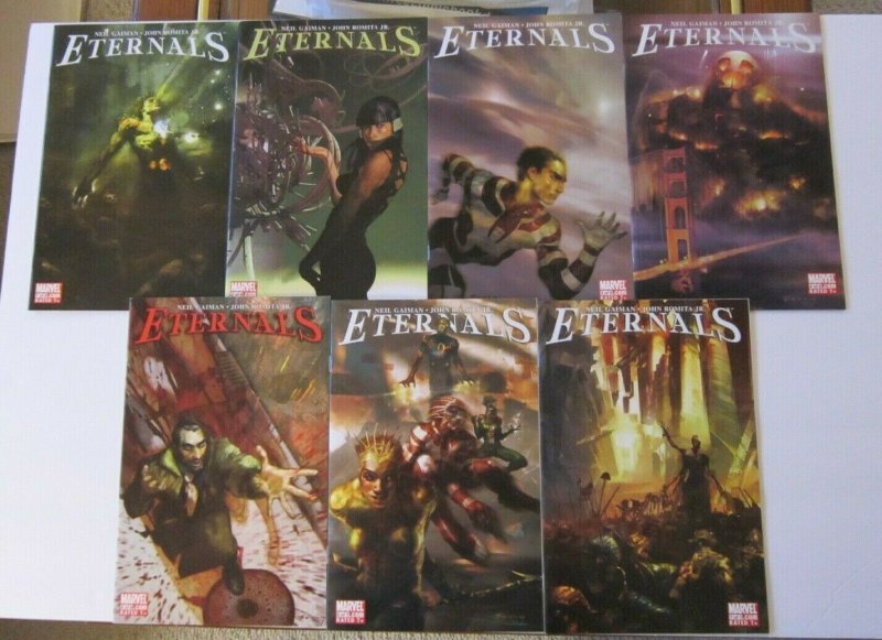 Eternals #1-7 Complete Set High Grade NM 1st Print Marvel Comics Neil Gaiman 