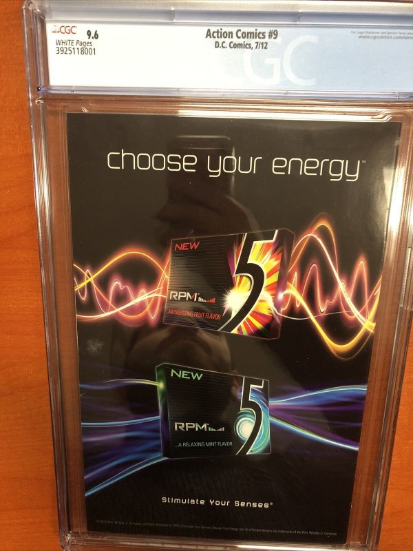 Action Comics  (2012) #9  (CGC 9.6 WP) 1st App Calvin Ellis