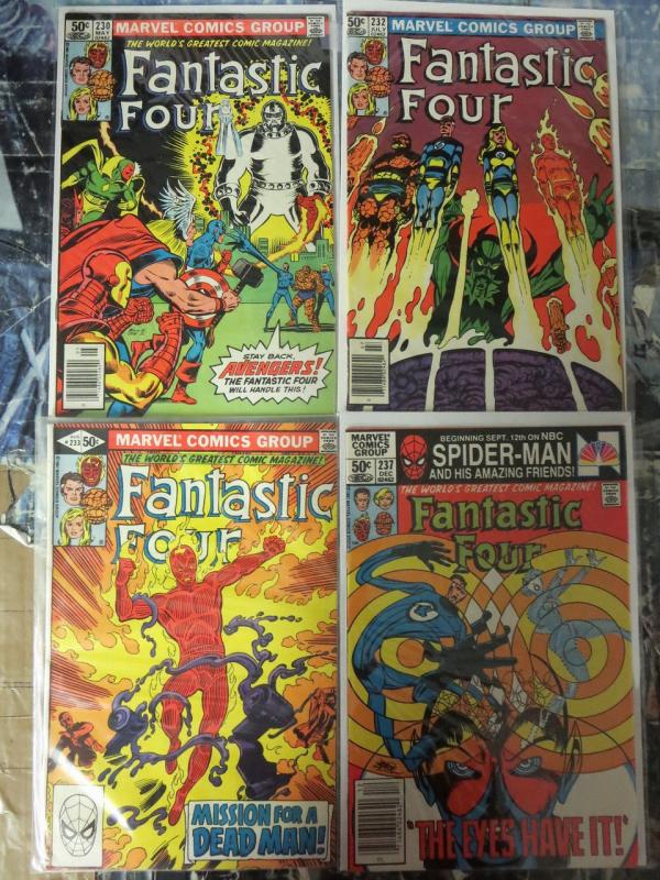 Fantastic Four Lot of 4 Marvel Issues #230, 232, 233, 237 John Byrnes Begins!