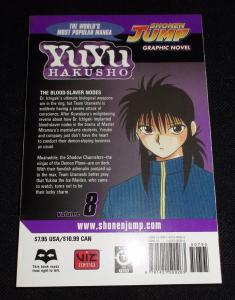 YuYu Hakusho Vol 8 Trade Paperback Comic Book 1st Printing (Viz, 2005) - New!