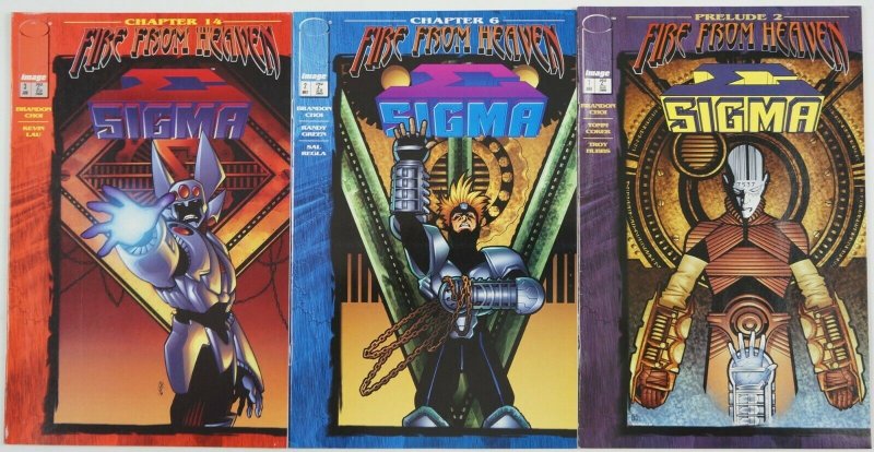 Sigma #1-3 VF/NM complete series - image comics - fire from heaven crossover set