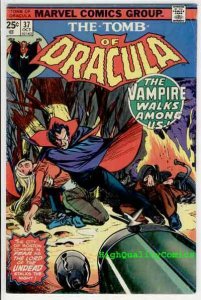 TOMB of DRACULA #37, Vampire, Undead,Wolfman, 1972, FN+