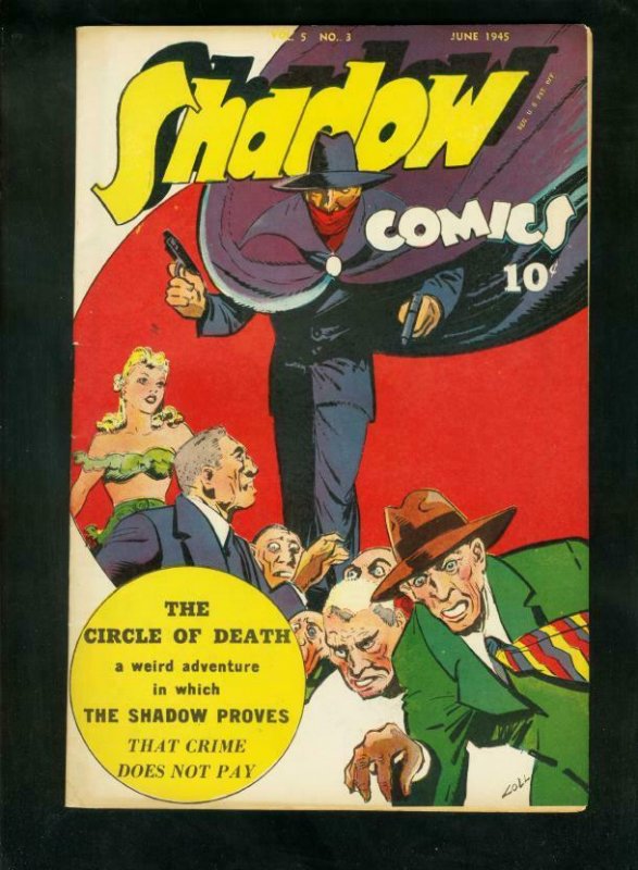 SHADOW COMICS v.5 #3 1945-DOC SAVAGE-CIRCLE OF DEATH-HIGH GRADE very fine VF