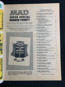1976 MAD SUPER SPECIAL Magazine #20 VG+ 4.5 w/ Don Martin Stickers Insert