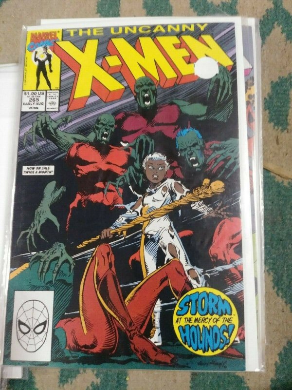 UNCANNY X-MEN #265 1990 MARVEL CHILD STORM next issue GAMBIT APPERANCE 