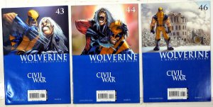 Wolverine Lot 3 #43, 44, 46 2006 Marvel 2nd Series Civil War 1st Print Comics