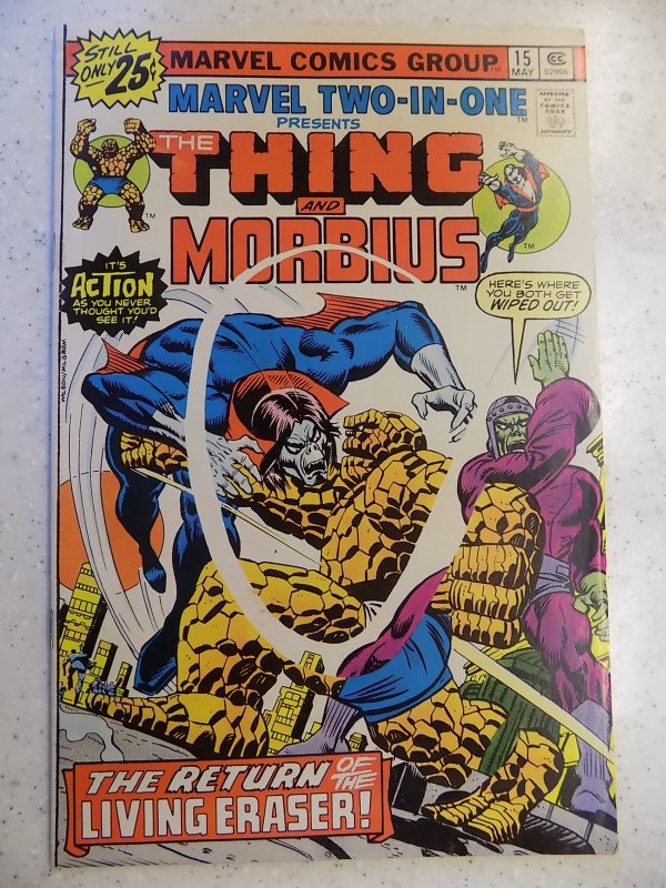 MARVEL TWO-IN-ONE # 15 THING MORBIUS MOVIE VAMPIRE ACTION ADVENTURE