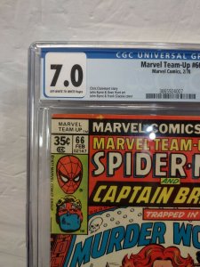 1977 Marvel Team-up #66 CGC 7.0 1st full ARCADE 2nd CAPTAIN BRITAIN Byrne