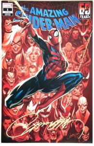 THE AMAZING SPIDER-MAN #1 (2022) J.SCOTT CAMPBELL SIGNED  7 COVERS SET W/COA NM.