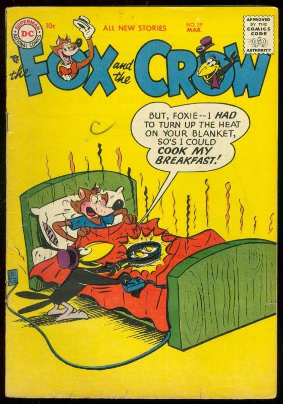 FOX AND THE CROW #39 1957-DC COMICS-WACKY FUNNY ANIMALS VG