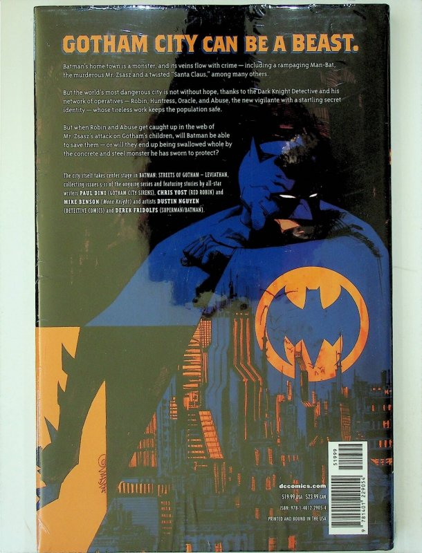 Batman Streets of Gotham Leviathan Hardcover DC Comics Paul Dini Graphic Novel
