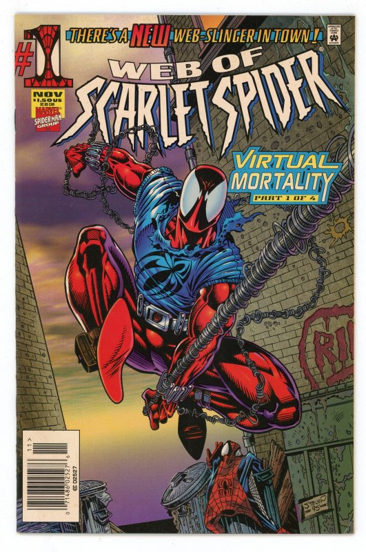 Web of Scarlet Spider #1 Tom DeFalco Newsstand Variant VF