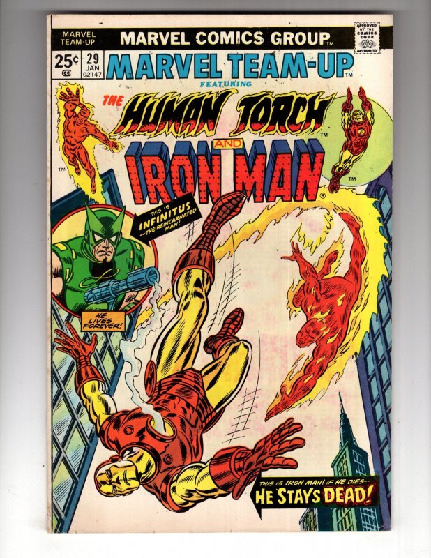 Marvel Team-Up #29 (1975) 8.5-9.0 Human Torch! Iron-Man!  / ID#283