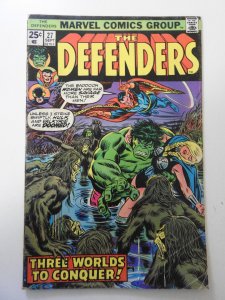 Defenders #27 VG Condition moisture damage, rust on bottom staple