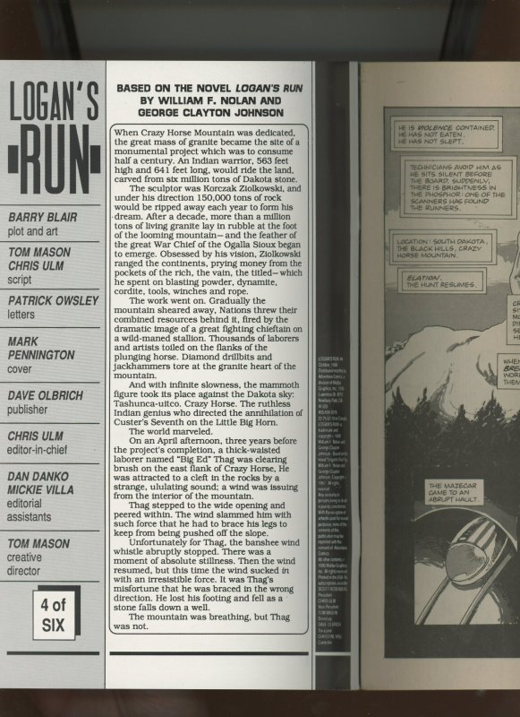 (1990) Logan's Run #4: COPPER AGE! WE COMBINE SHIPPING! (6.5)