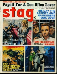 Stag Pulp Magazine September 1967 - 50 most fantastic prison breaks FN