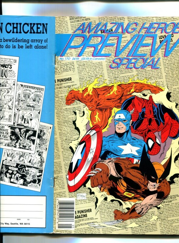 Amazing Heroes #170 - Early Todd McFarlane Cover (5.0/5.5) 1989