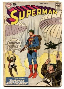 SUPERMAN #133 comic book 1959-DC COMICS-PAARACHUTE COVER-MILITARY